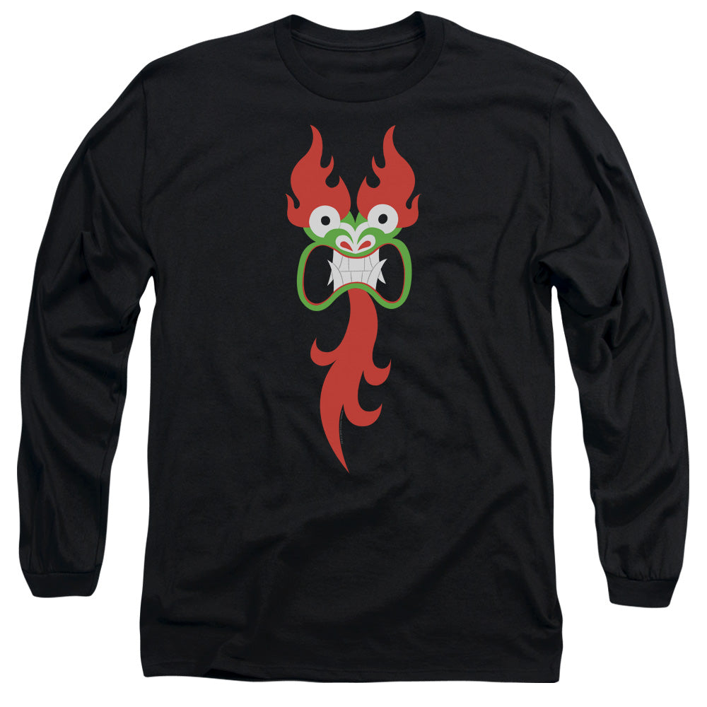 Samurai Jack Aku Face Mens Long Sleeve Shirt Black