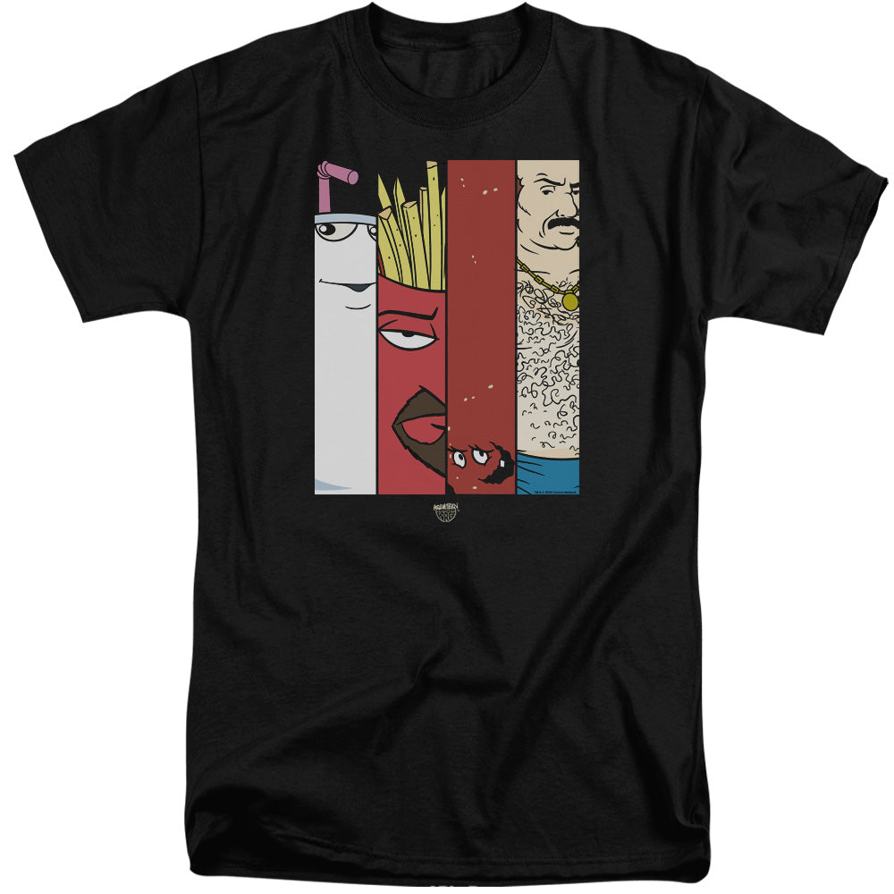 Aqua Teen Hunger Force Group 2 Tiles Mens Tall T Shirt Black