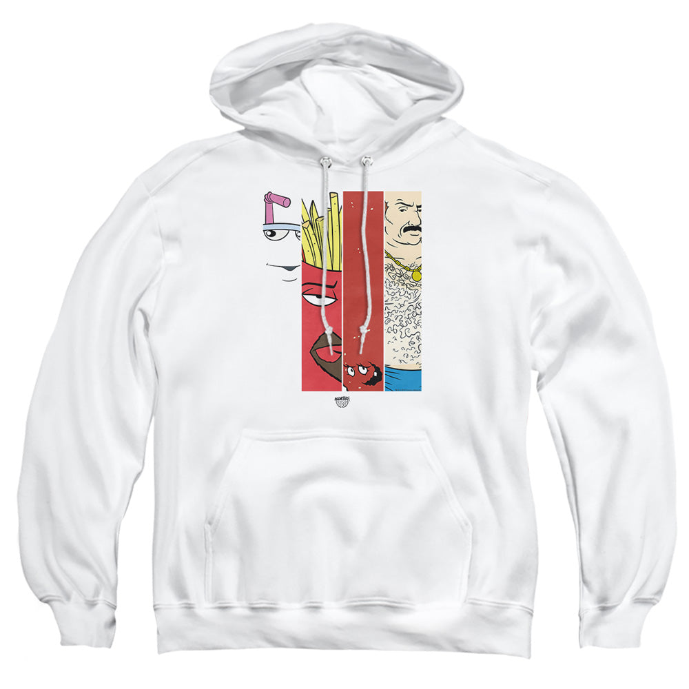 Aqua Teen Hunger Force Group Tiles Mens Hoodie White