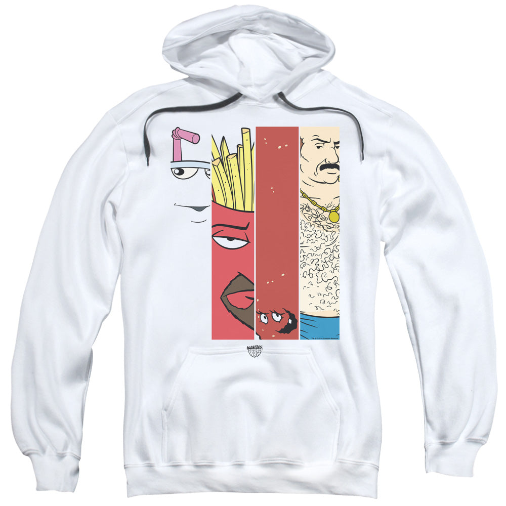 Aqua Teen Hunger Force Group Tiles Mens Hoodie White