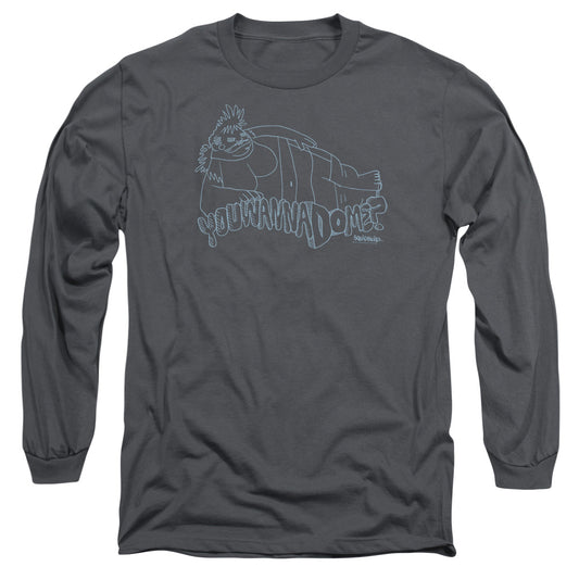 Squidbillies Krystal Mens Long Sleeve Shirt Charcoal Officially Licensed