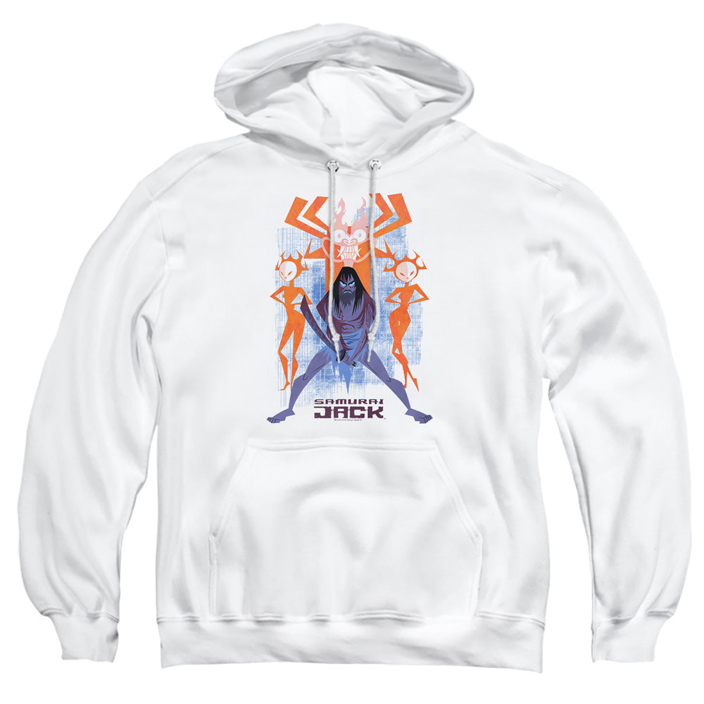 Samurai Jack Jack Vs Evil Mens Hoodie White