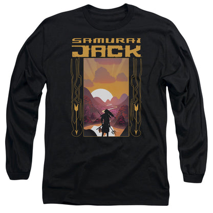 Samurai Jack Sunrise Mens Long Sleeve Shirt Black Officially Licensed
