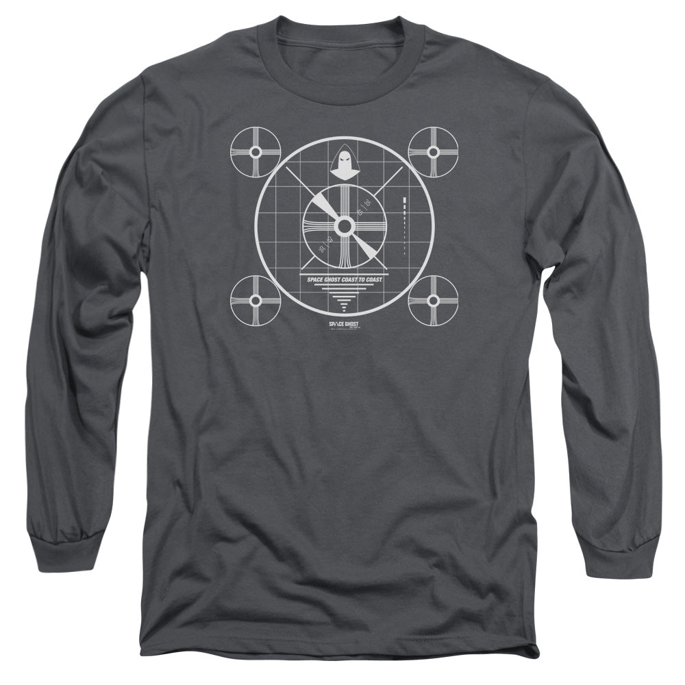 Space Ghost Coast To Coast Mens Long Sleeve Shirt Charcoal Officially Licensed