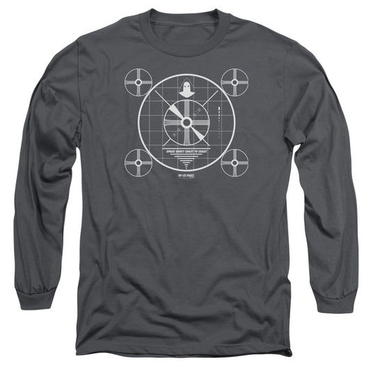 Space Ghost Coast To Coast Mens Long Sleeve Shirt Charcoal Officially Licensed