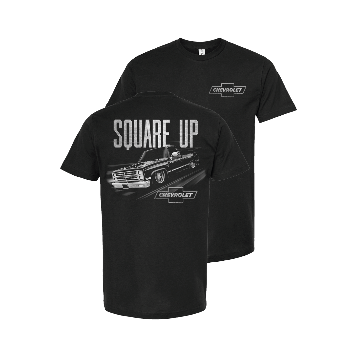 Chevy Trucks "Square Up" Mens T Shirt Black