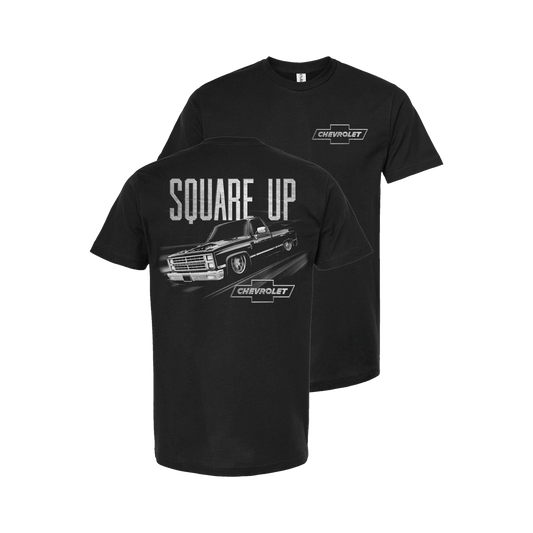 Chevy Trucks "Square Up" Mens T Shirt Black