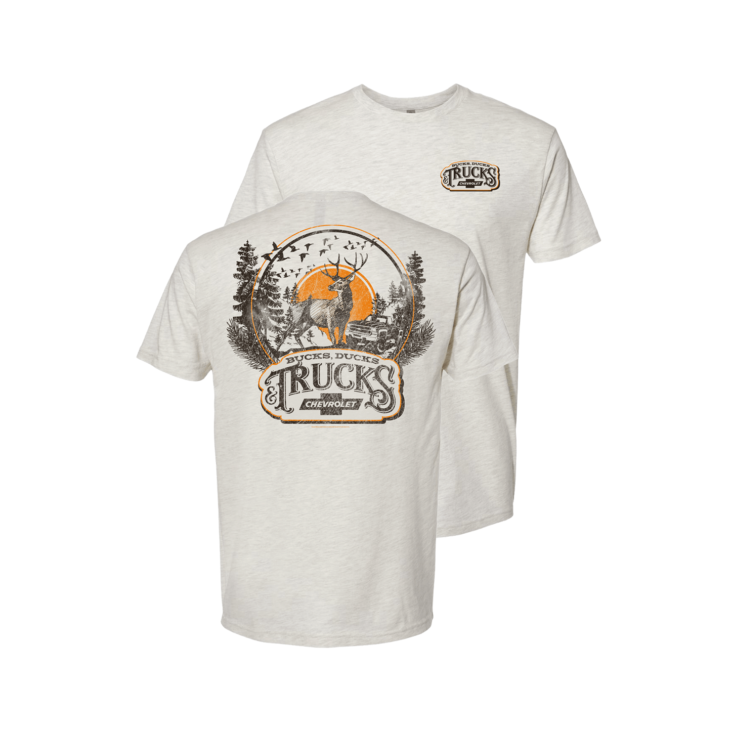 Chevy Trucks "Bucks, Ducks, & Trucks" Mens T Shirt