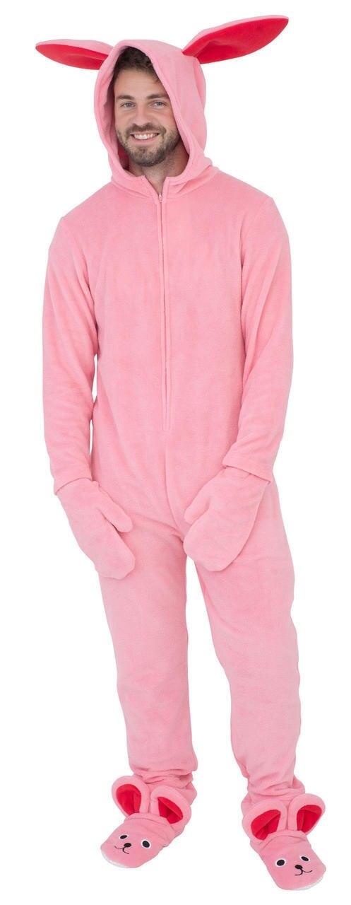 A Christmas Story Bunny Union Suit Pajama Costume Pink