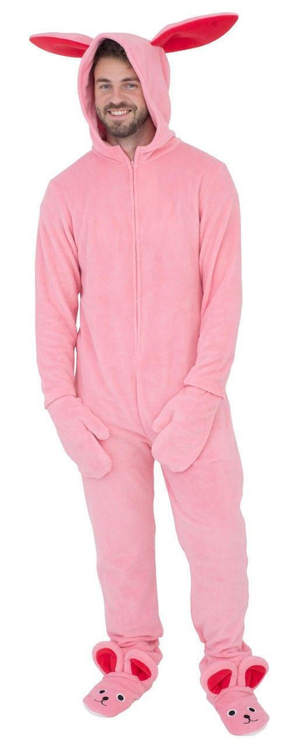 A Christmas Story Bunny Union Suit Pajama Costume Pink