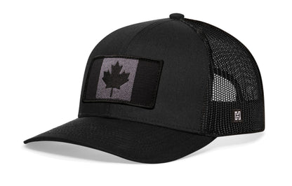 Canada Flag Trucker Haka Hat Black Canadian Tactical Snapback