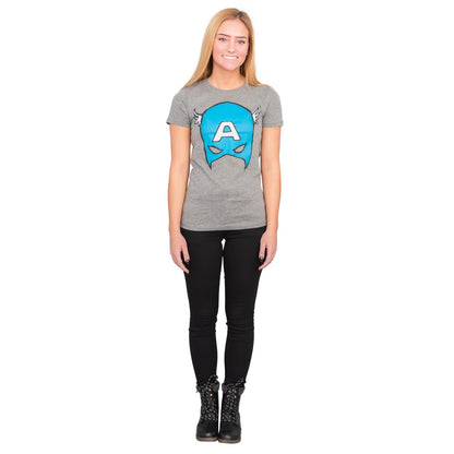 Captain America Big Blue A Mask T Shirt