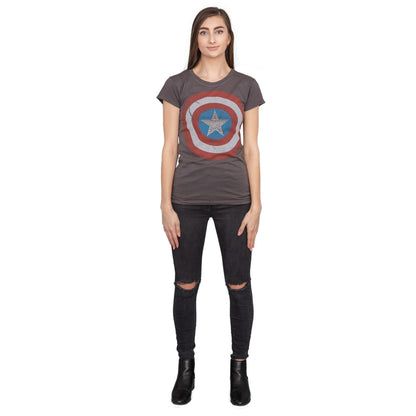 Captain America Studded Star Juniors T Shirt