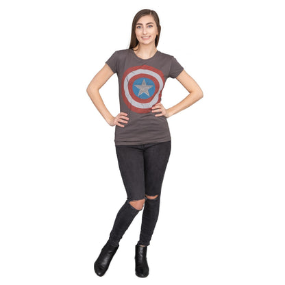 Captain America Studded Star Juniors T Shirt