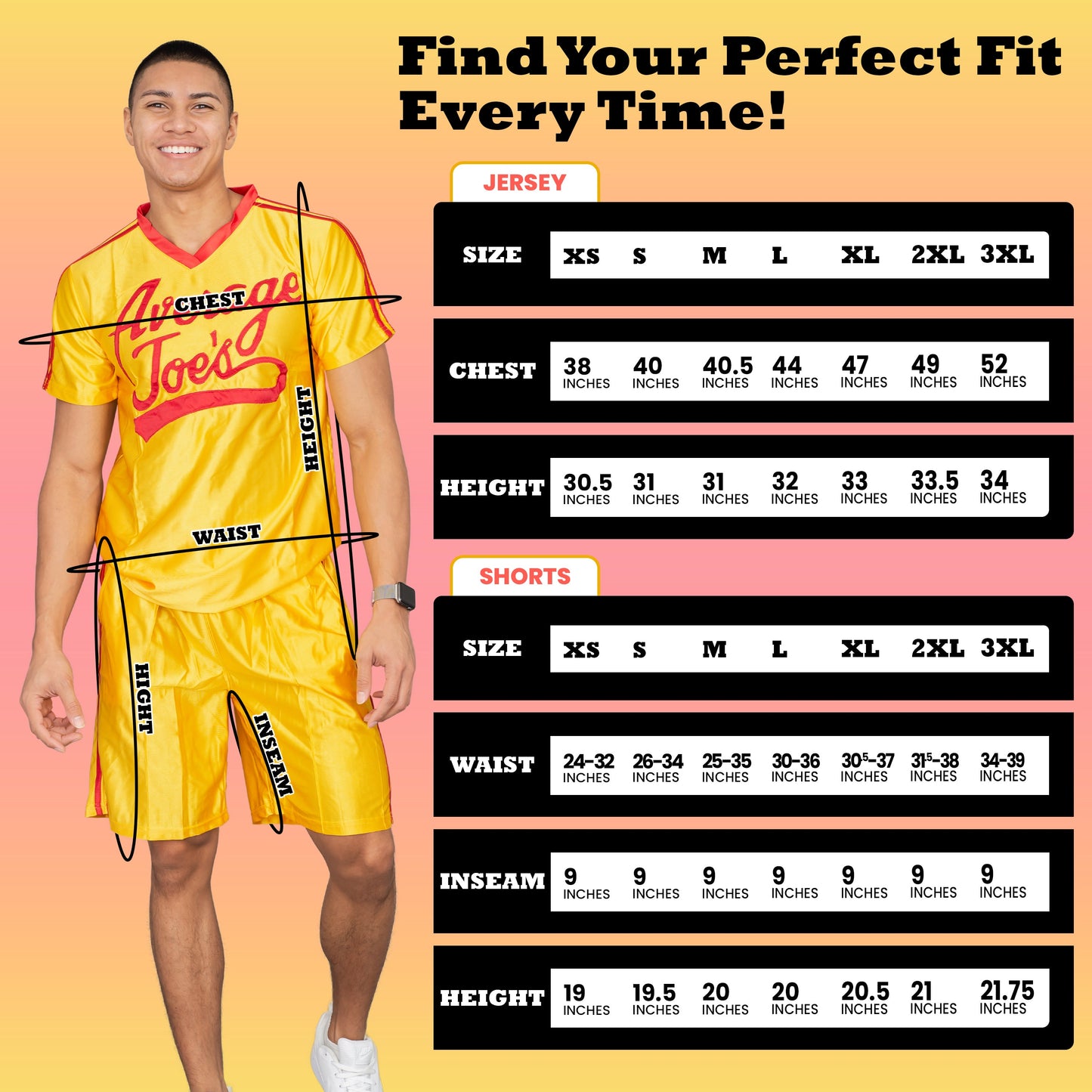 Average Joe's Costume Jersey Set