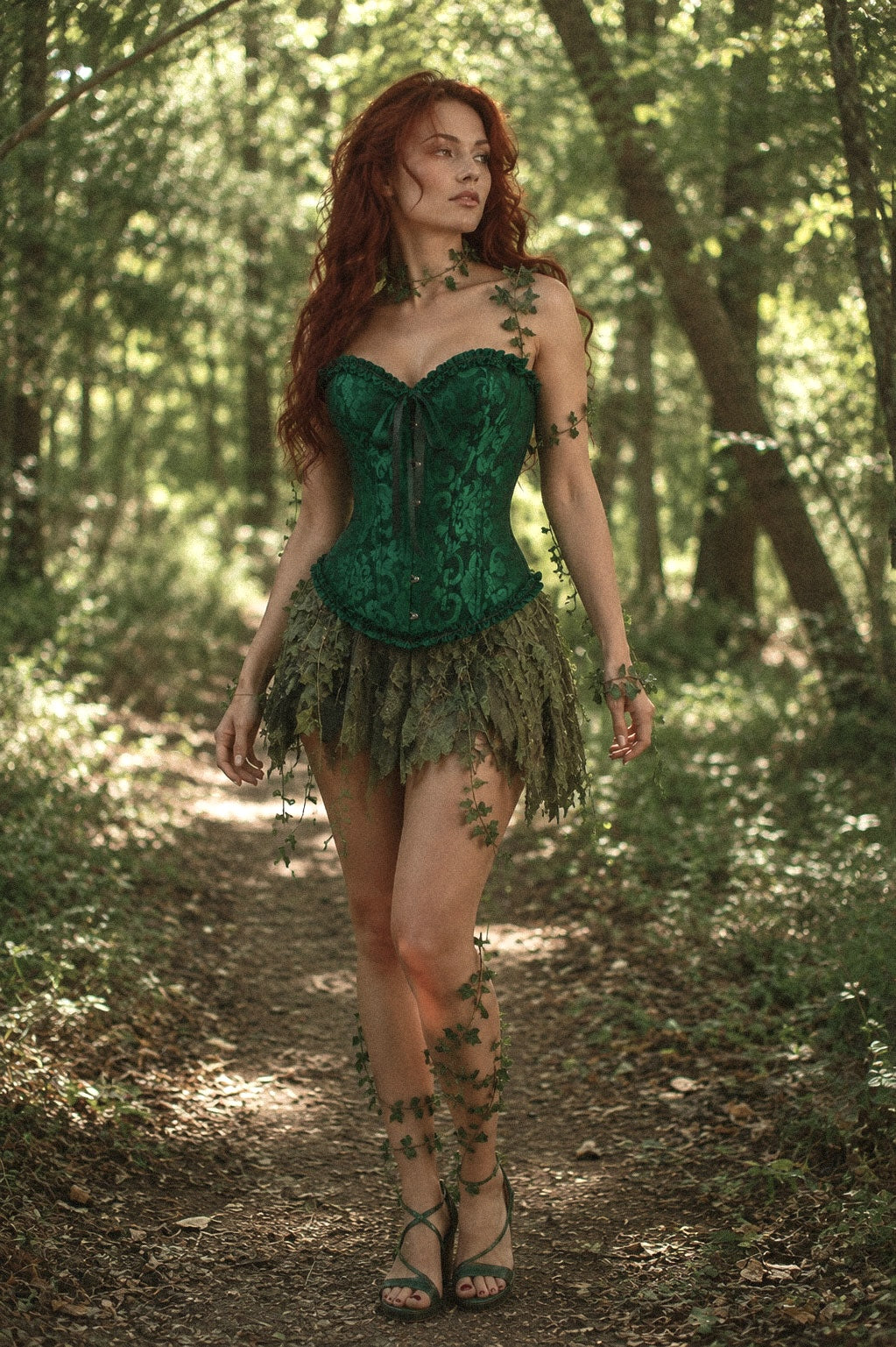Poison Saint Green Corset Womens Halloween Costume