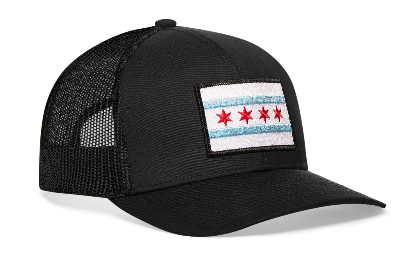 Chicago Flag Trucker Haka Hat Black City Snapback