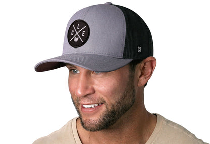 Cleveland Trucker Haka Hat Gray-Black CLE X Snapback