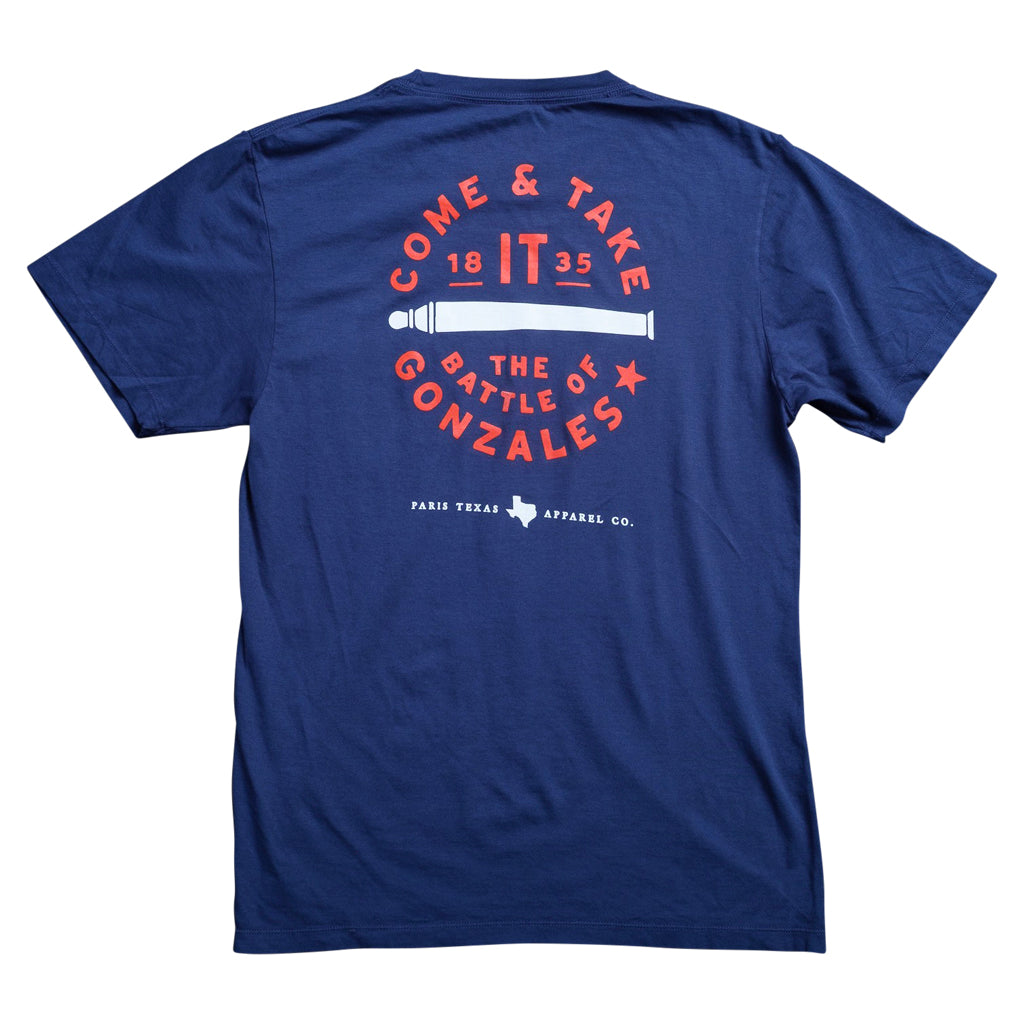 Paris Texas Apparel Co. Come and Take It Pocket Mens T Shirt Navy Blue