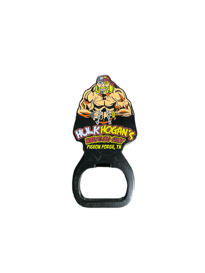 Hulk Hogan Hogan's Beach Shop Splitface Bottle Opener Magnet
