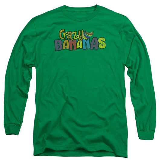 Dubble Bubble Crazy Bananas Mens Long Sleeve Shirt Kelly Green Officially Licensed