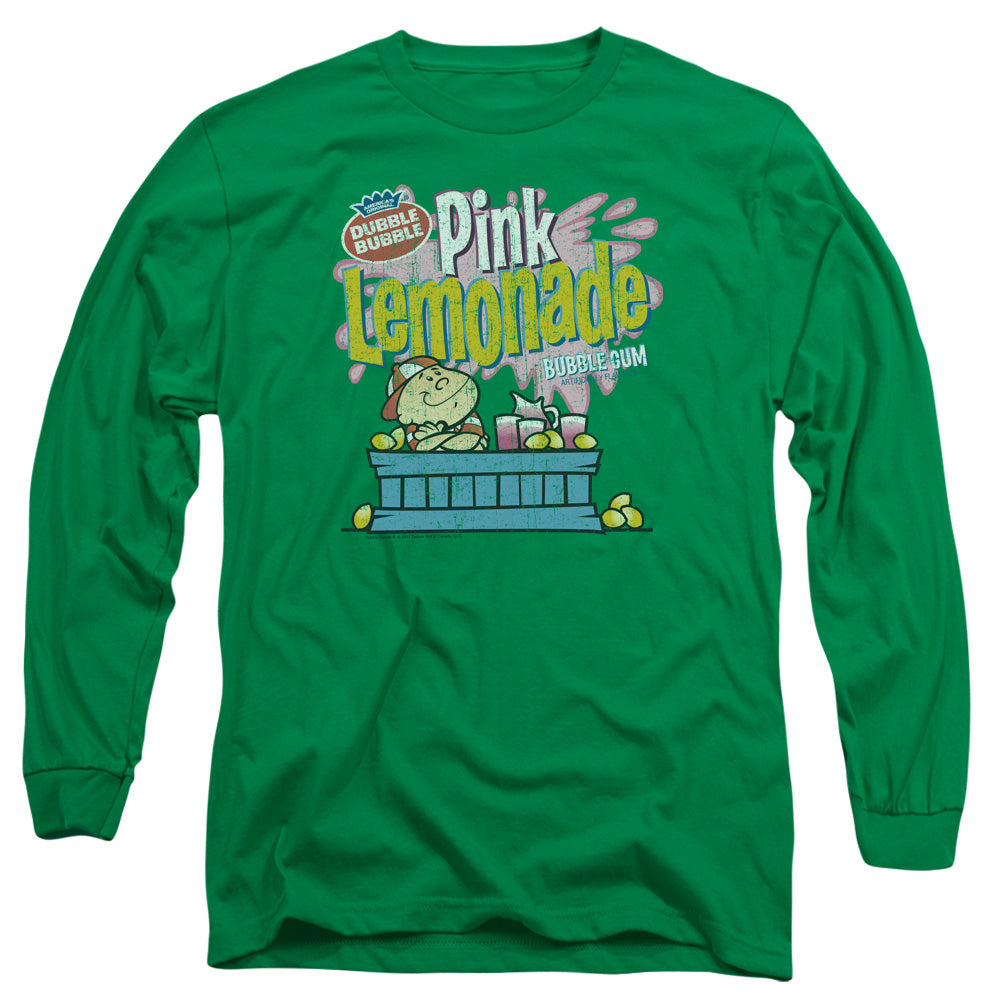 Dubble Bubble Pink Lemonade Mens Long Sleeve Shirt Kelly Green Officially Licensed