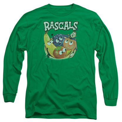 Dubble Bubble Rascals Mens Long Sleeve Shirt Kelly Green Officially Licensed