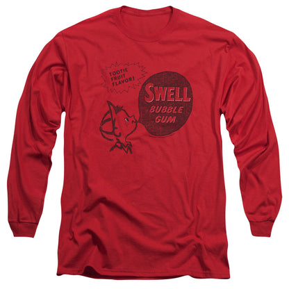 Dubble Bubble Swell Gum Mens Long Sleeve Shirt Red Officially Licensed