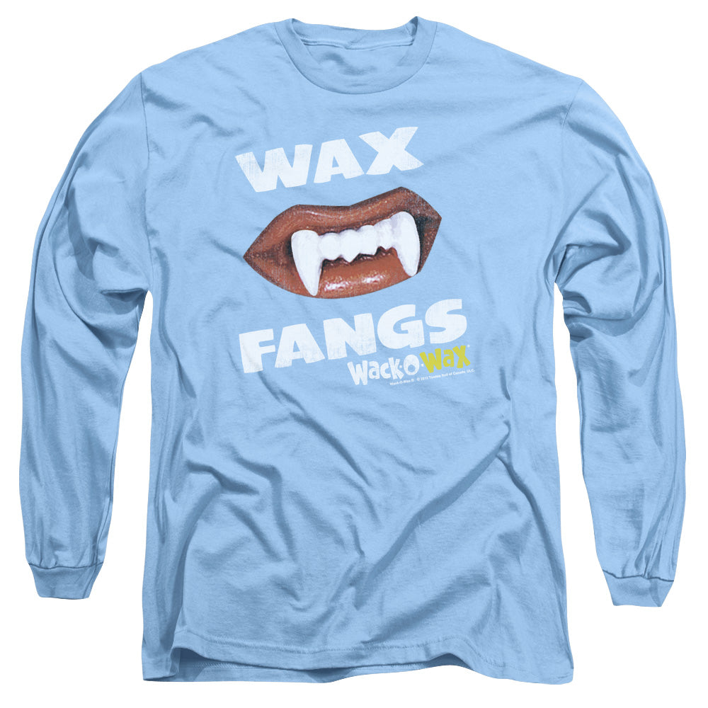 Dubble Bubble Wax Fangs Mens Long Sleeve Shirt Carolina Blue Officially Licensed