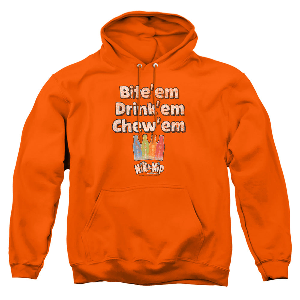 Dubble Bubble Bite Drink Chew Mens Hoodie Orange