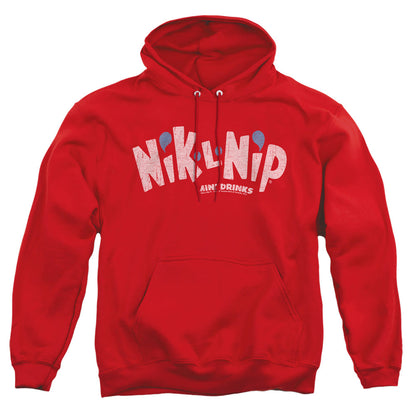 Dubble Bubble Distressed Logo Mens Hoodie Red