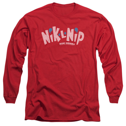 Dubble Bubble Distressed Logo Mens Long Sleeve Shirt Red Officially Licensed