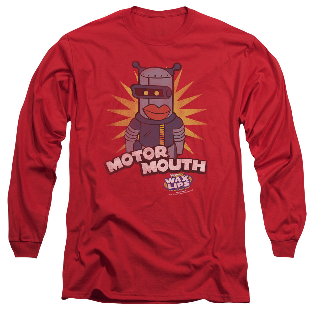 Dubble Bubble Motor Mouth Mens Long Sleeve Shirt Red Officially Licensed