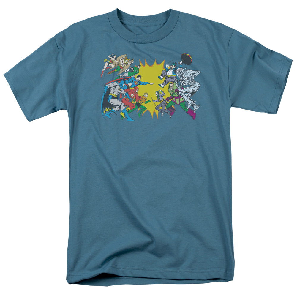 Dc Face Off Mens T Shirt Slate