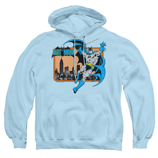 Dc Batman Batman In The City Mens Hoodie Light Blue