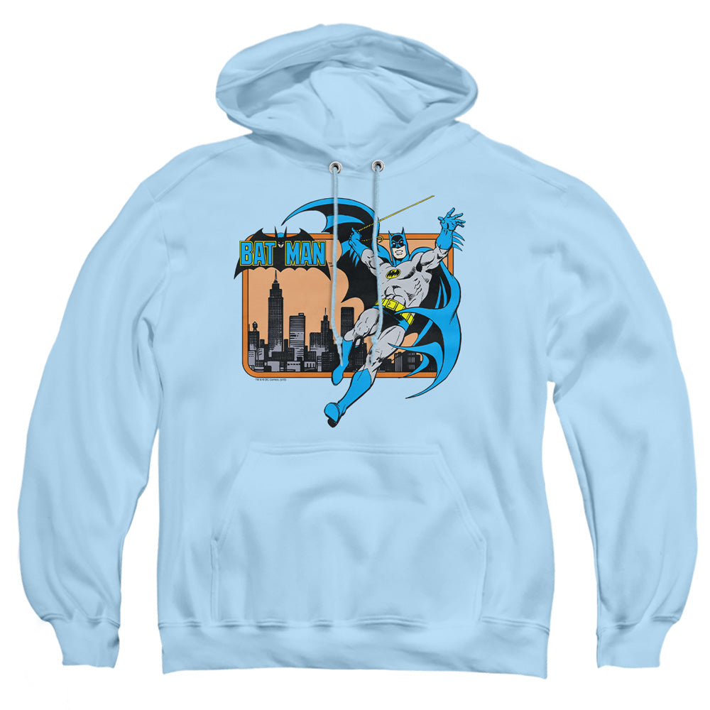 Dc Batman Batman In The City Mens Hoodie Light Blue