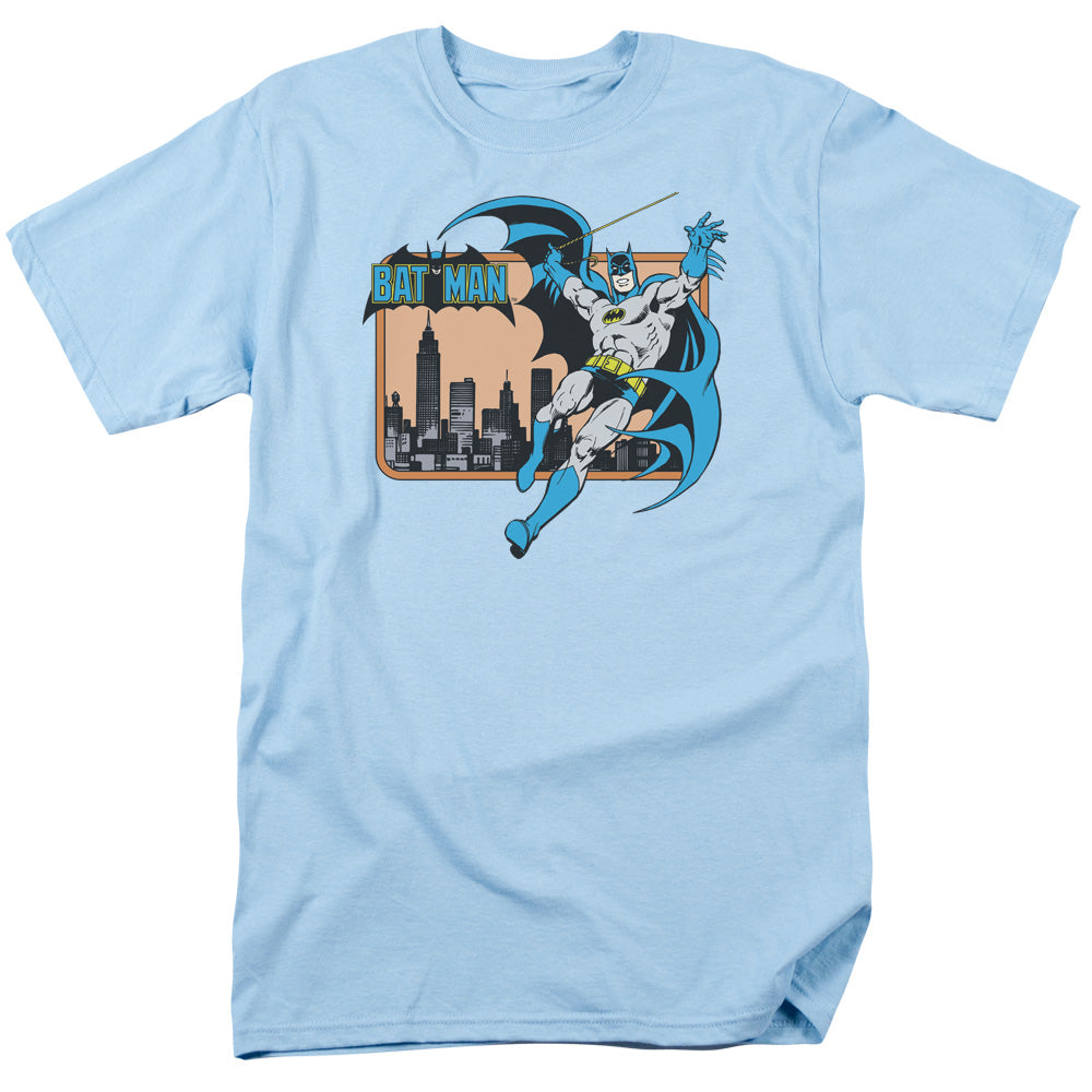 Dc Batman Batman In The City Mens T Shirt Light Blue
