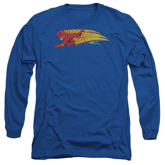 Dc Flash Fastest Man Alive Mens Long Sleeve Shirt Royal Officially Licensed