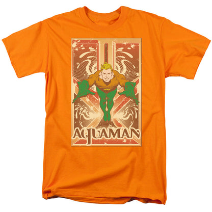 Dc Aquaman Mens T Shirt Orange