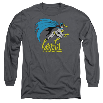 Dc Batgirl Batgirl Is Hot Mens Long Sleeve Shirt Charcoal Officially Licensed