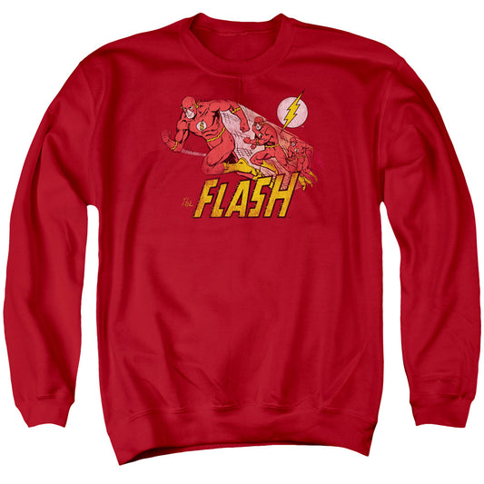 Dc Flash Crimson Comet Mens Crewneck Sweatshirt Red Officially Licensed
