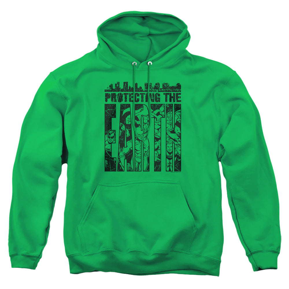 Dc Protecting The Earth Mens Hoodie Kelly Green