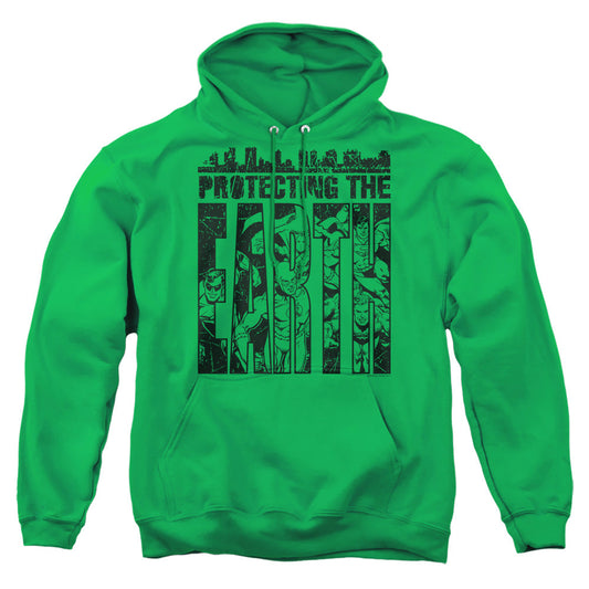 Dc Protecting The Earth Mens Hoodie Kelly Green