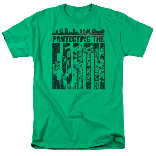 Dc Protecting The Earth Mens T Shirt Kelly Green
