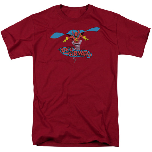 Jla Red Tornado Mens T Shirt Cardinal