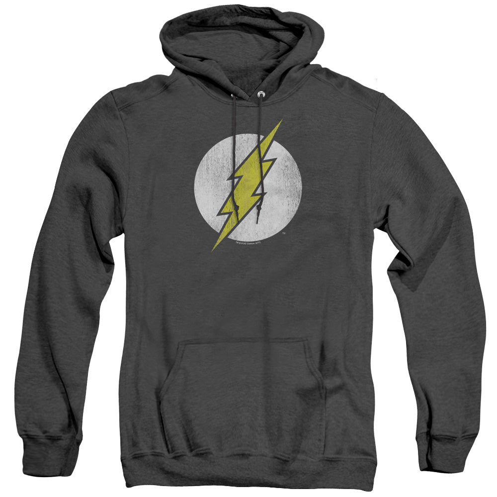 Dc Flash Flash Logo Distressed Heather Mens Hoodie Black
