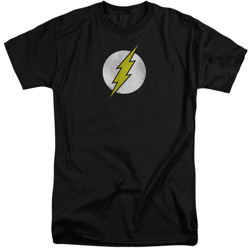DC Comics Flash Flash Logo Distressed Mens Tall T Shirt Adult Tall Black