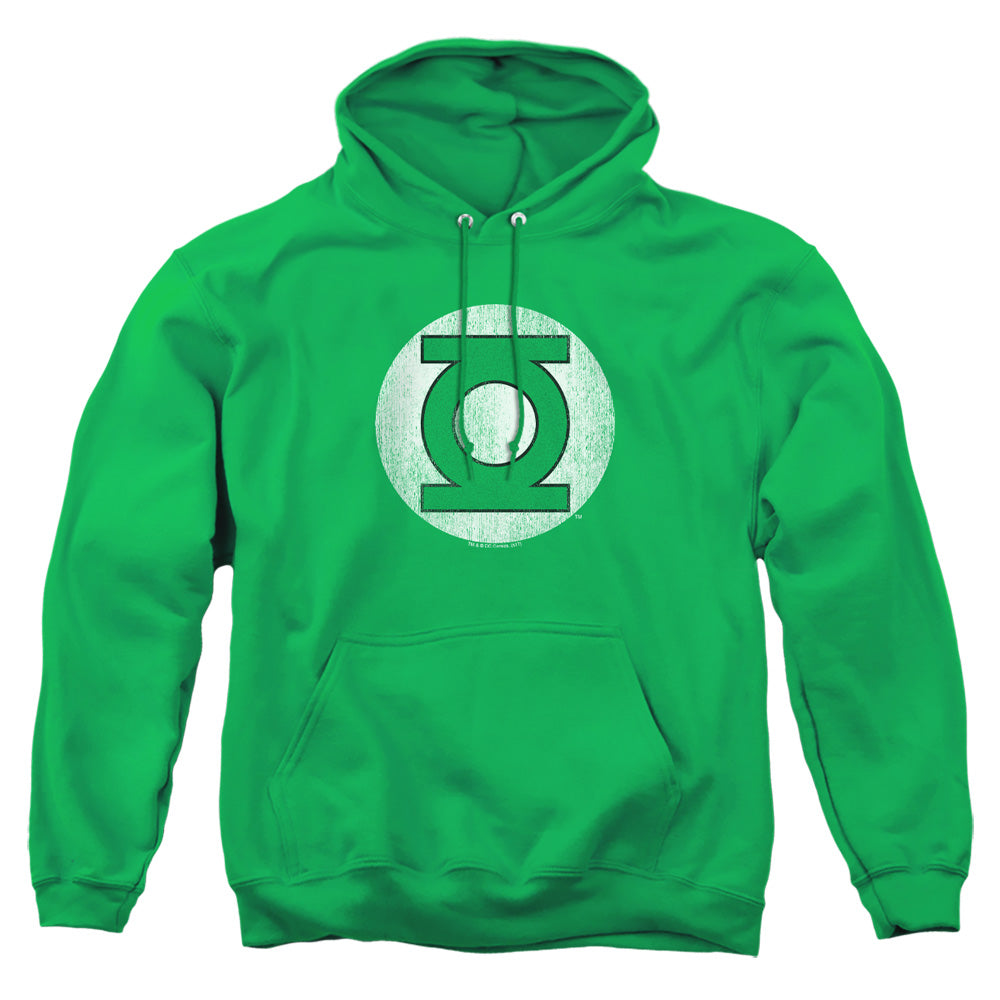 Dc Green Lantern Green Lantern Logo Distressed Mens Hoodie Kelly Green
