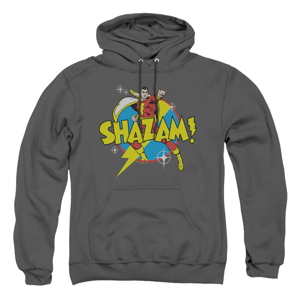 Dc Shazam Power Bolt Mens Hoodie Charcoal