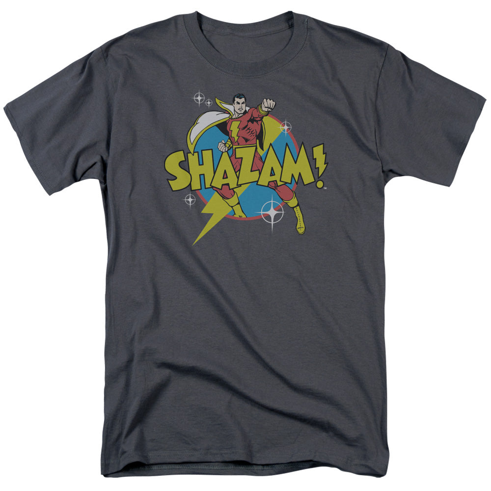 Dc Shazam Power Bolt Mens T Shirt Charcoal